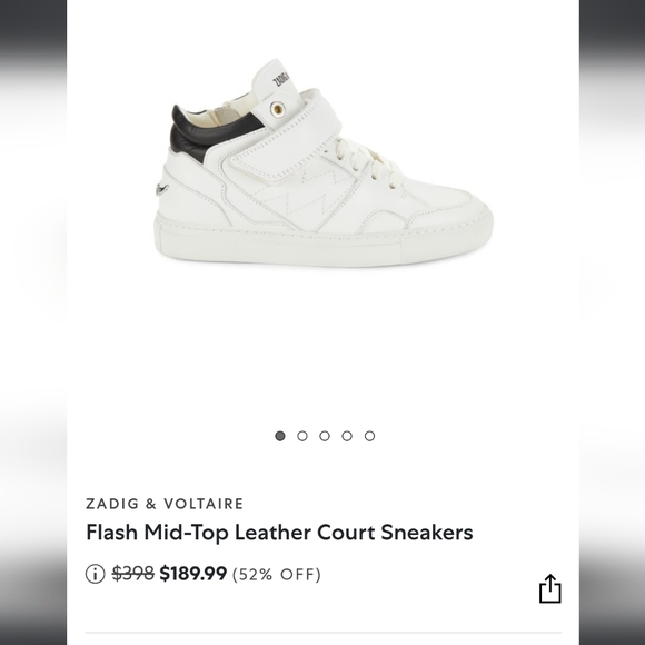 ZADIG & VOLTAIRE White High-Top Sneakers - Picture 10 of 10